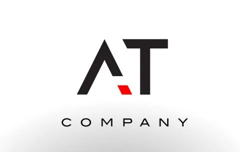 AT Logo.  Letter Design Vector. Stock Illustration