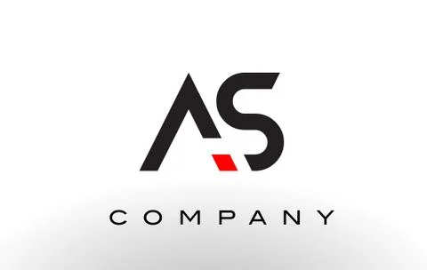 AS Logo.  Letter Design Vector. Stock-Illustration