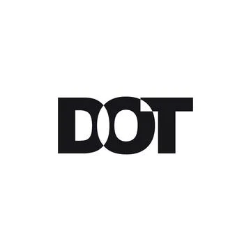 Logo letter DOT unique overlay simple minimalist unique Stock-Illustration