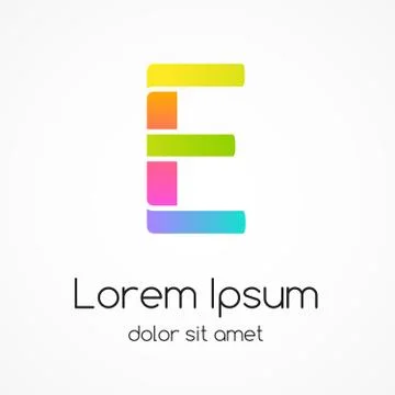 Logo letter E company vector design template. Stock Illustration