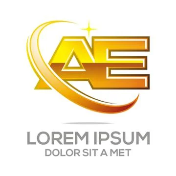 Logo Letter A E Icon Abstract Stock Illustration