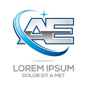 Logo Letter A E Icon Abstract Stock Illustration