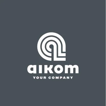 Logo letter A flat style vector illustration of abstract sign Illustrazione stock