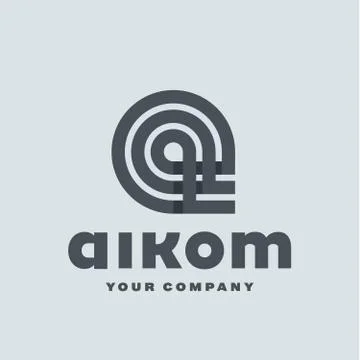 Logo letter A flat style vector illustration of abstract sign Stock Illustration