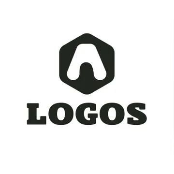 Logo letter A flat style vector illustration Stock Illustration