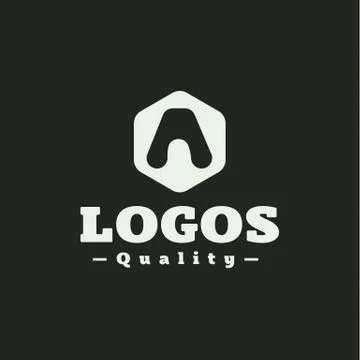 Logo letter A flat style vector illustration Stock Illustration
