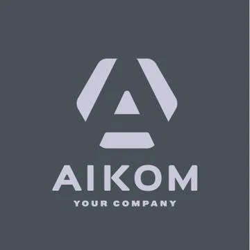 Logo letter A flat style vector illustration Stock Illustration