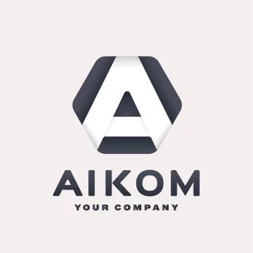 Logo letter A flat style vector illustration Stock Illustration