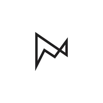 Logo letter Initial M for branding identity Stock Illustration