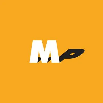 Logo letter Initial MP, m p for branding identity Stock Illustration