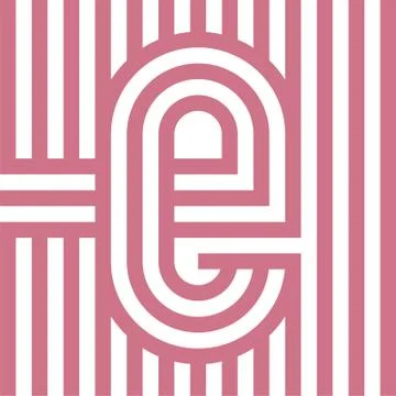 Logo Letter Line E Alphabet Vector Design Stock Illustration