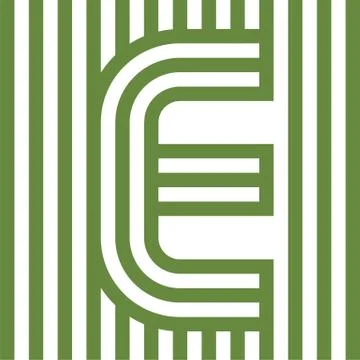 Logo Letter Line E Alphabet Vector Design Stock Illustration