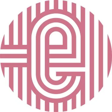 Logo Letter Line E Alphabet Vector Design Stock Illustration