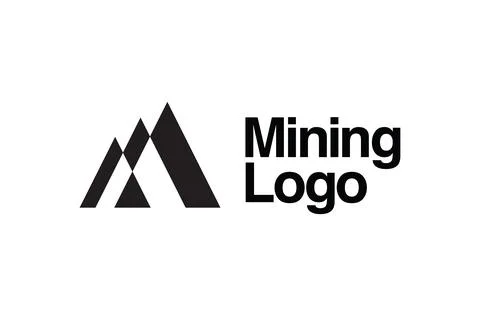 Logo letter M or triple mountain unique design isolated on white background Stock Illustration
