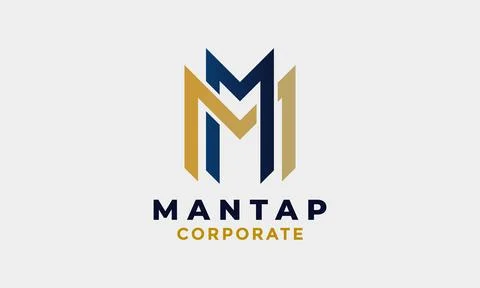 Logo letter M simple design Stock Illustration
