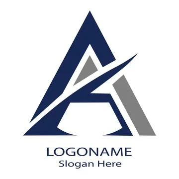 Logo letter name A Stock Illustration