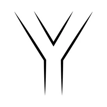 Logo letter y, icon axis alphabet, logotype y emblem Stock Illustration