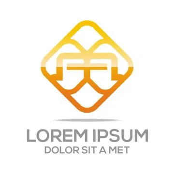 Logo Lettering AA Vector Stock Illustration