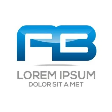 Logo Lettering AB Vector Stock Illustration