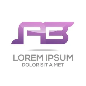 Logo Lettering AB Vector Illustrazione stock