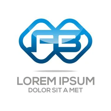 Logo Lettering AB Vector Stock-Illustration