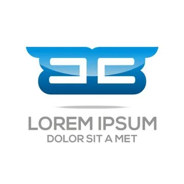 Logo Lettering AB Vector Stock Illustration