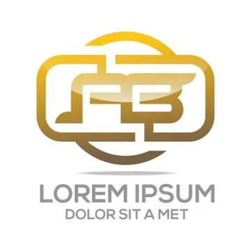 Logo Lettering AB Vector Stock Illustration