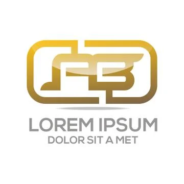 Logo Lettering AB Vector Stock Illustration