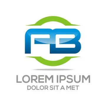 Logo Lettering AB Vector Stock Illustration