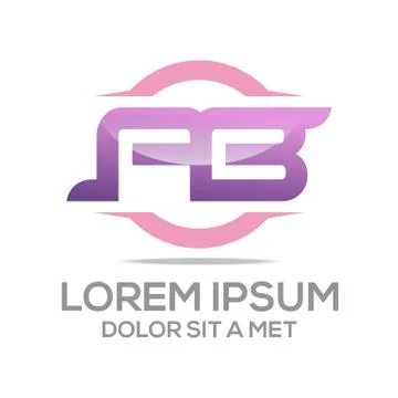 Logo Lettering AB Vector Stock Illustration