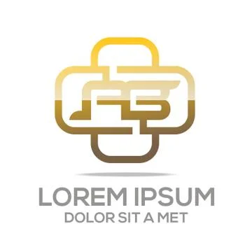 Logo Lettering AB Vector Stock Illustration