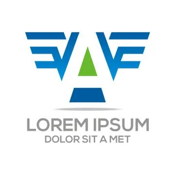 Logo Lettering AE Vector Stock Illustration