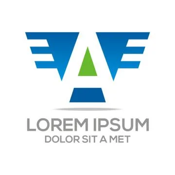 Logo Lettering AE Vector Stock Illustration