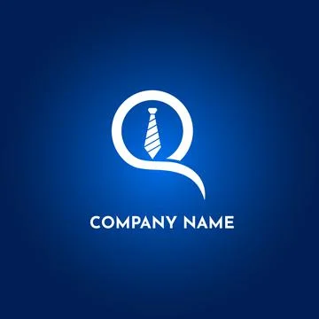 Logo lettering Q. Logo tie vector. Initial Q modern logo design Stock Illustration