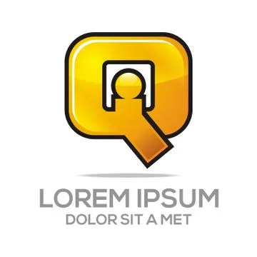 Logo Lettering Q Vector Stock Illustration