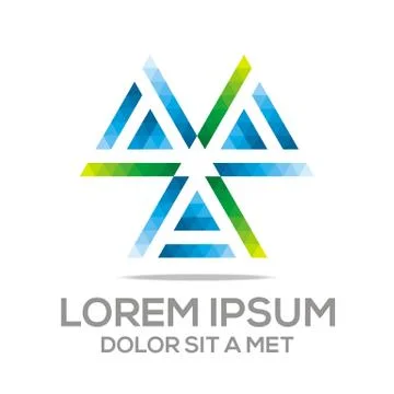 Logo Lettering A triangle Vector Stock Illustration
