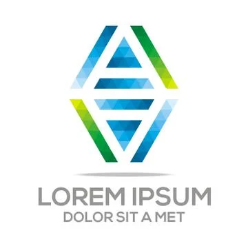 Logo Lettering A Vector Illustrazione stock