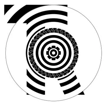 Logo from the letters T and R. Concept for technology, transport, sport. Stock Illustration