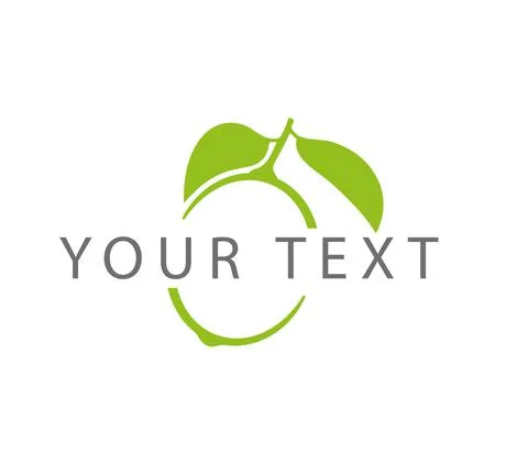 Logo with a lime in the background Stock Illustration