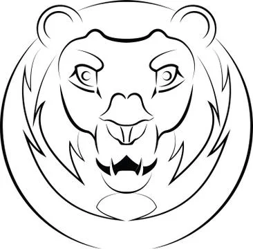 Logo of a lion's head Illustrazione stock