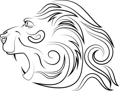 Logo of a lion's head Stock Illustration