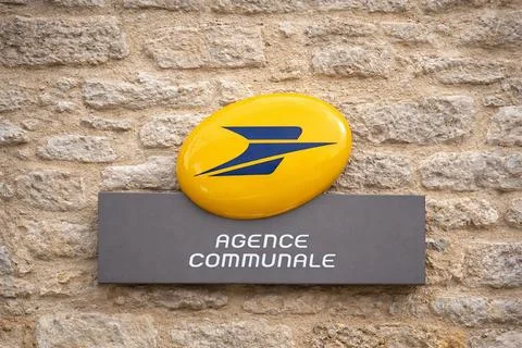 Logo of a local branch of La Poste Stock Photos