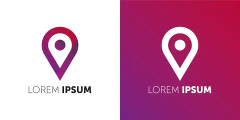 Logo Location map symbol vector design template. Geo point logotype. Looped Stock Illustration