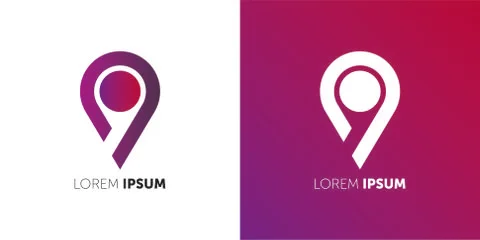 Logo Location map symbol vector design template. Geo point logotype. Looped Illustrazione stock