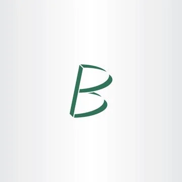 Logo logotype green letter b vector design Stock Illustration