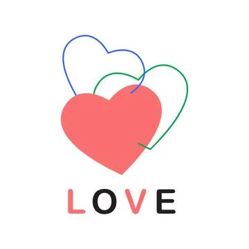 Logo love design Stock Illustration