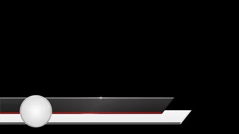 Logo Lower Third Alpha Channel Black Red White Stock Footage 79247192