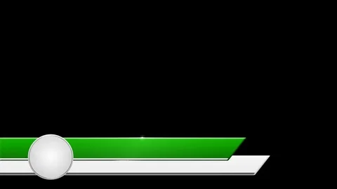 Logo Lower Third Alpha Channel Green White Stock Footage 79250806