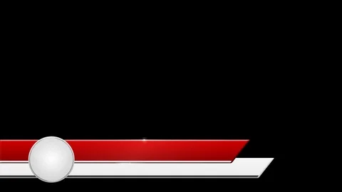 Logo Lower Third Alpha Channel Red White Stock Footage 79254047