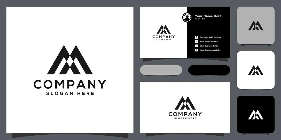 Logo m initial letter design template Stock Illustration